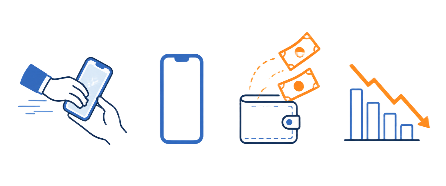 Sequência do prejuízo: roubo, celular perdido, gasto inesperado e prejuízo financeiro